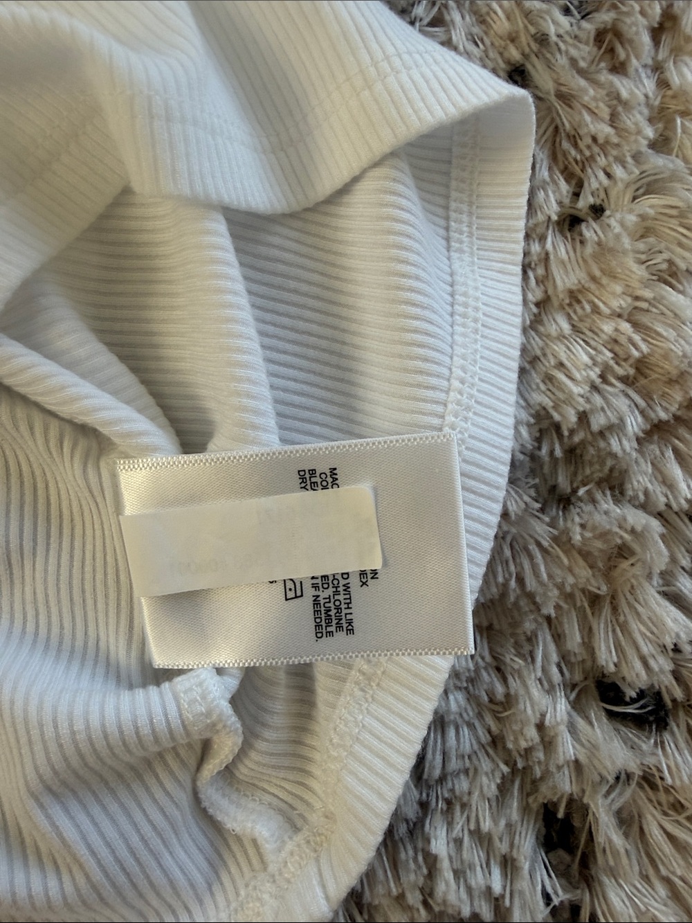 Express White Ribbed Tank Top - Picture 4 of 4